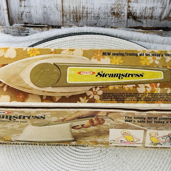 Osrow Steamstress 1973 Vintage SB15 Fabric Steam Iron Original‎ Box/Instructions - Picture 5 of 12